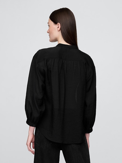 transparente bluse mit knopfleiste