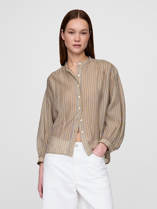 transparente bluse mit knopfleiste