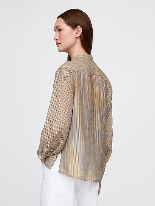 transparente bluse mit knopfleiste