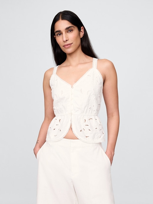 leinenmischgewebe-Ösen-peplum-top