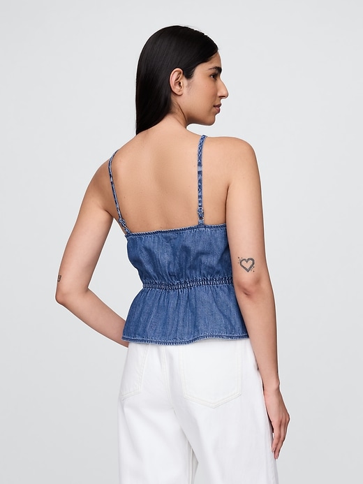 denim peplum cami