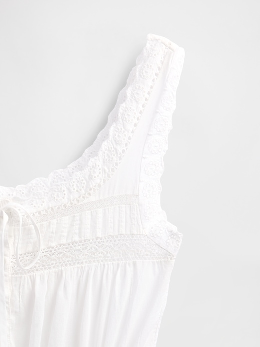 peplum-top mit spitzenbesatz
