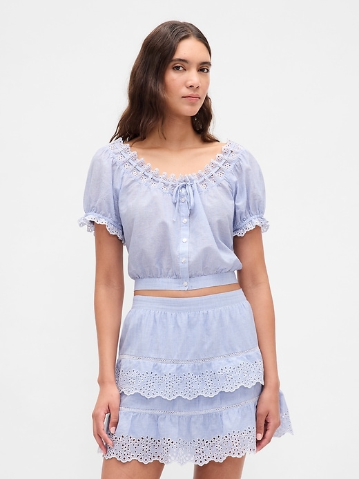 crop-top mit Ösen