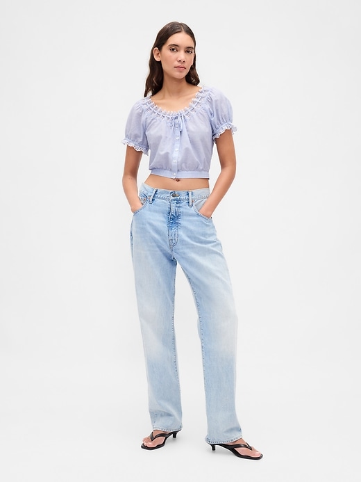 crop-top mit Ösen