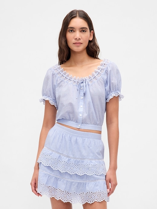 crop-top mit Ösen