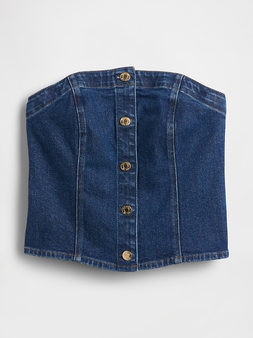 jeans-crop-weste trägerlos