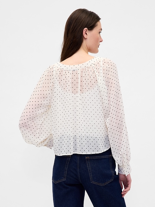transparente bluse mit knopfleiste