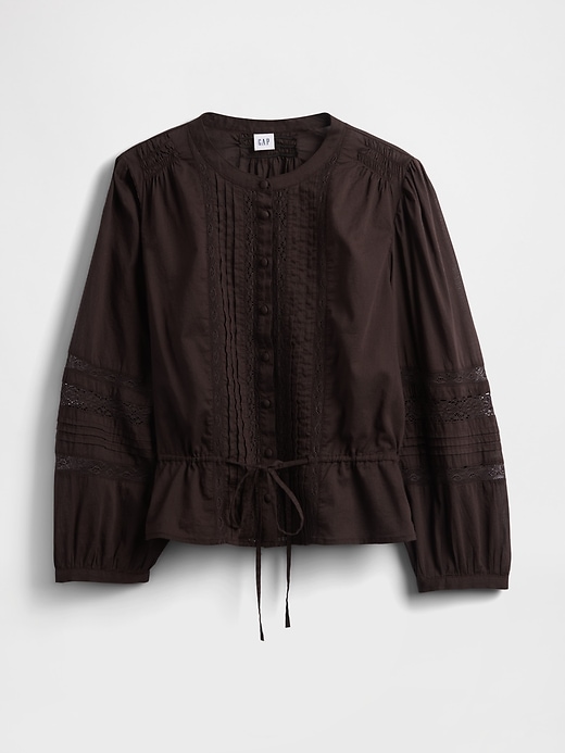 voile-top mit spitzenbesatz