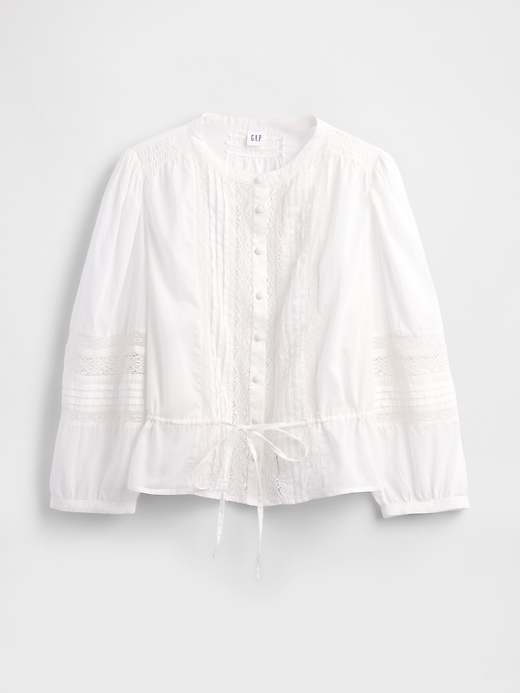 voile-top mit spitzenbesatz