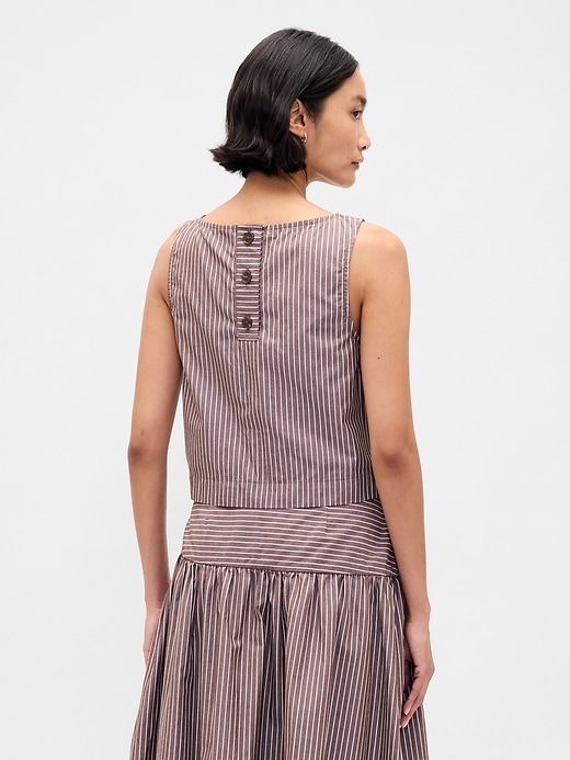 popeline-tanktop mit u-boot-ausschnitt
