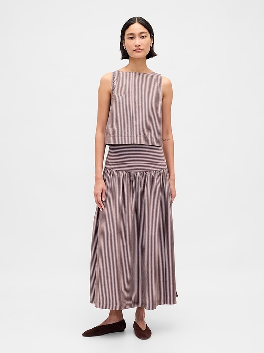 popeline-tanktop mit u-boot-ausschnitt