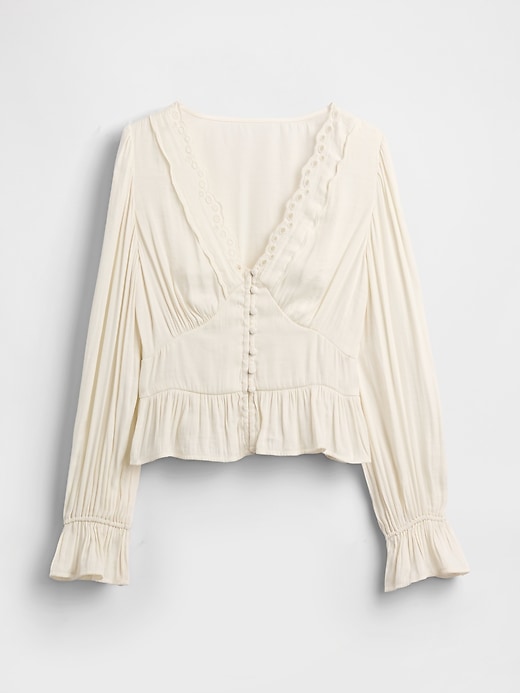 Ösen-v-ausschnitt-peplum-top