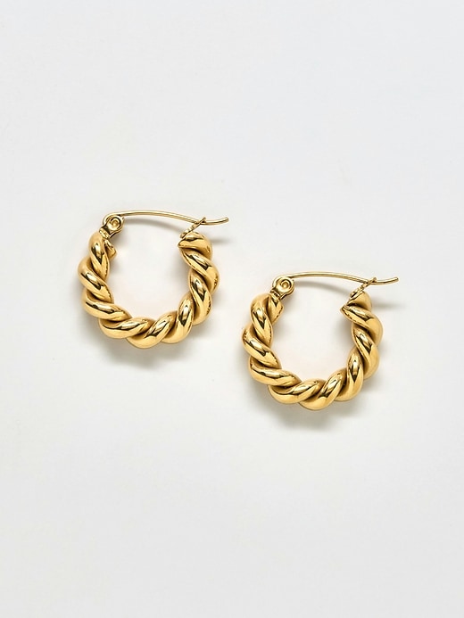 admiral row gold oval twist creolen