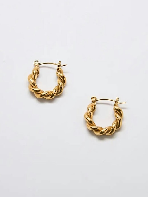 admiral row gold oval twist creolen