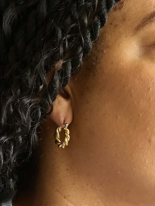 admiral row gold oval twist creolen