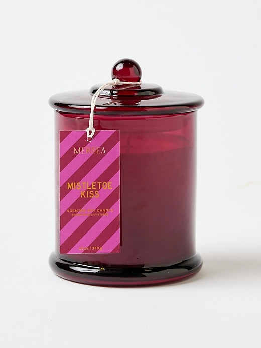 mersea mistletoe kiss jolly jar kerze