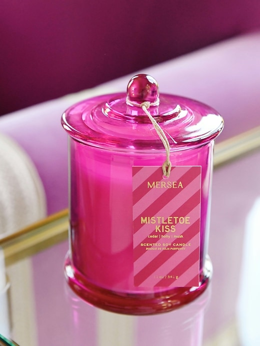 mersea mistletoe kiss jolly jar kerze