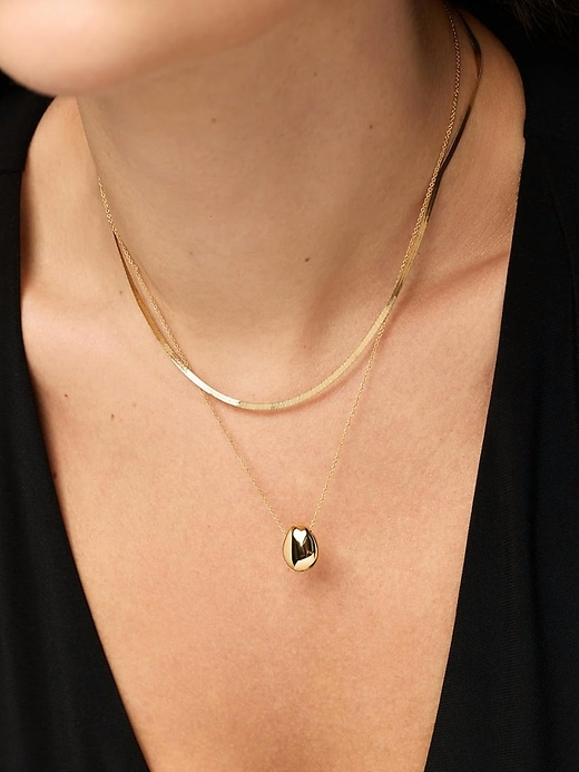 ana luisa gold mini pebble halskette