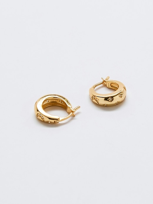 admiral row mond- und stern-goldcreolen