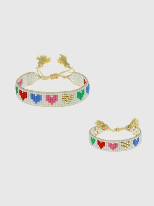 hart mini and me regenbogenherzen armband-set