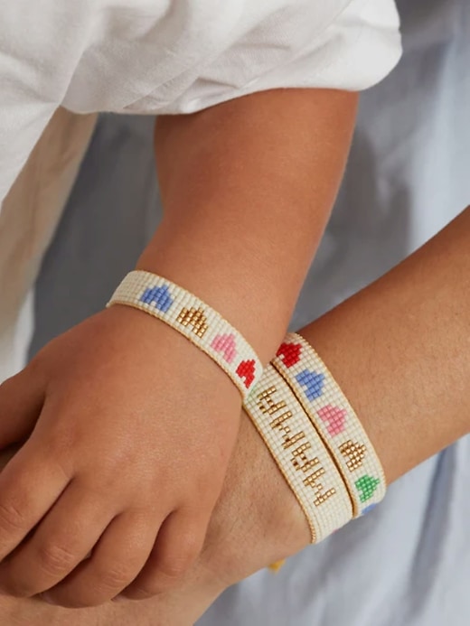 hart mini and me regenbogenherzen armband-set