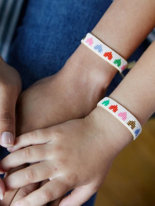 hart mini and me regenbogenherzen armband-set