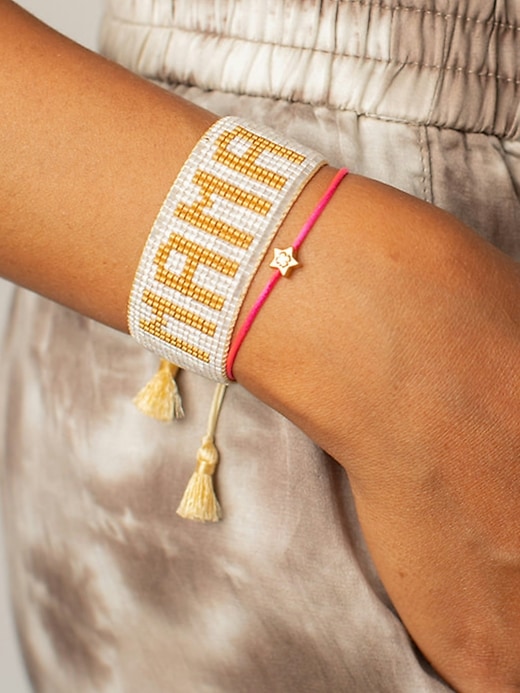 hart weiß-goldenes mama-armband