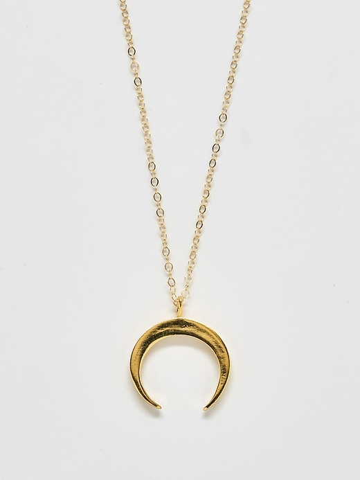 admiral row gold crescent moon halskette