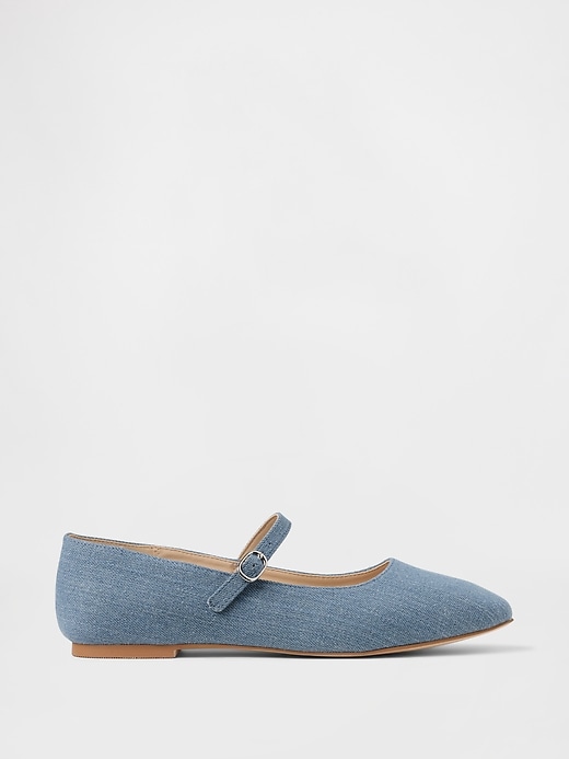mary-jane-ballerinas aus denim