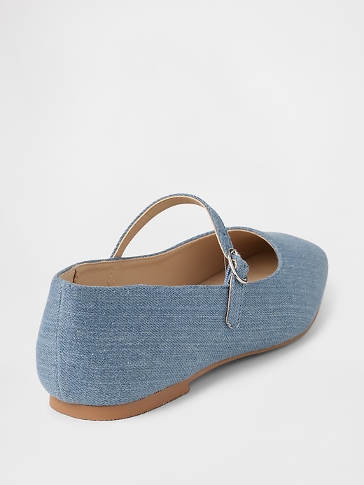 mary-jane-ballerinas aus denim