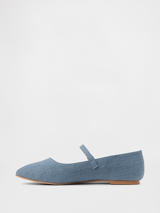 mary-jane-ballerinas aus denim