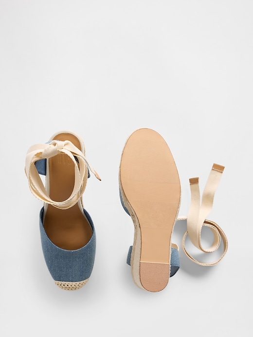 espadrille-keilsandalen aus denim