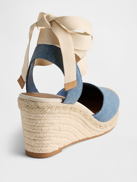espadrille-keilsandalen aus denim