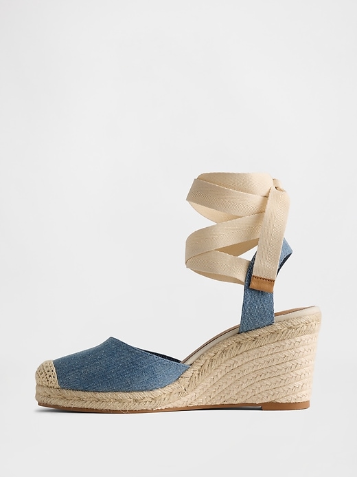 espadrille-keilsandalen aus denim
