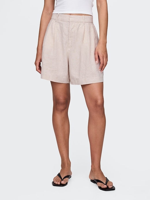 365 high rise leinenmischung shorts