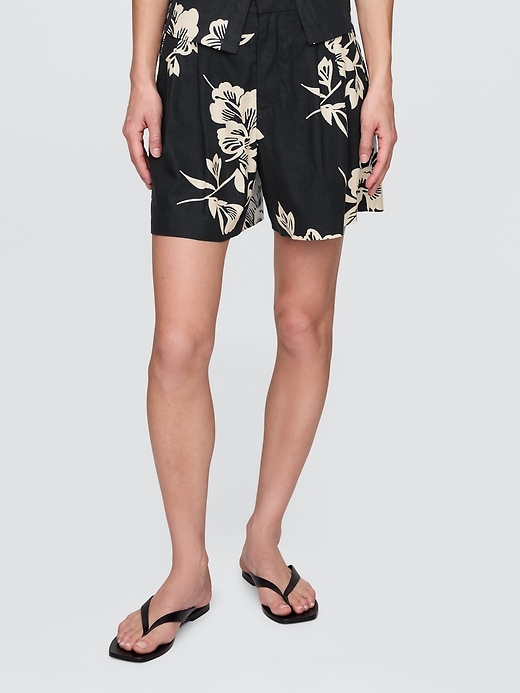 365 high rise leinenmischung shorts