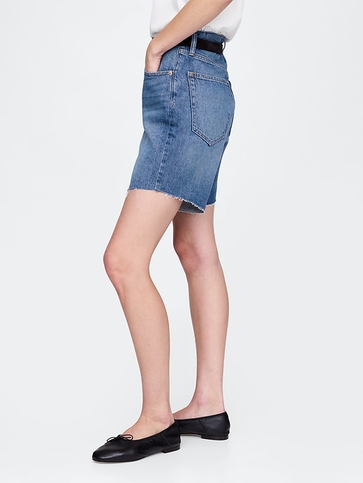 8 mid rise 90s loose denim bermuda shorts