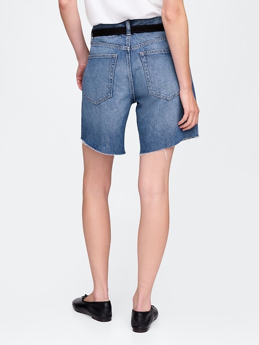 8 mid rise 90s loose denim bermuda shorts