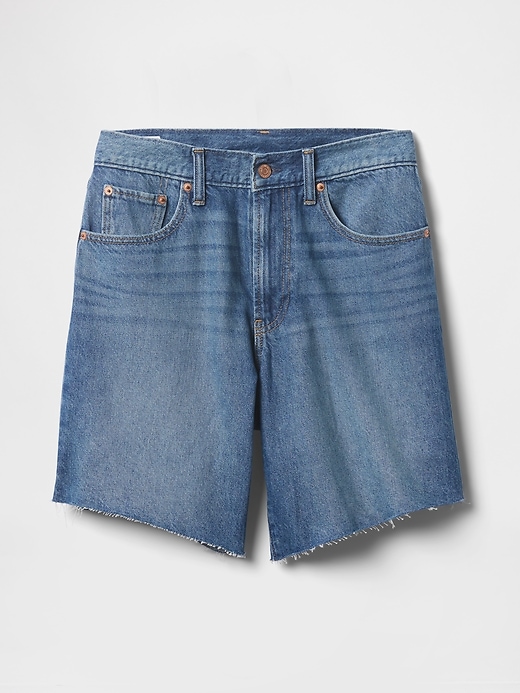 8 mid rise 90s loose denim bermuda shorts