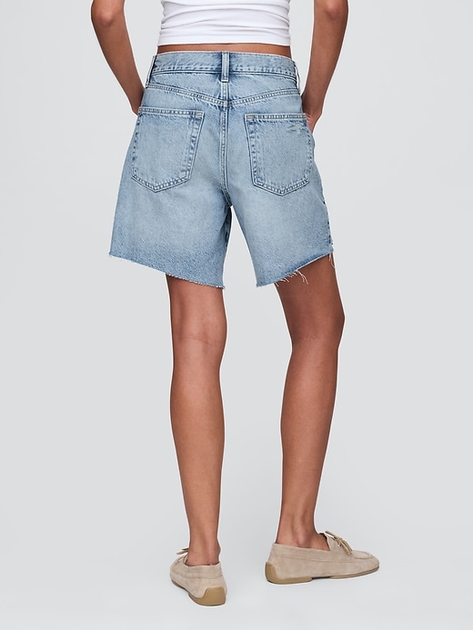 8 mid rise 90s loose denim bermuda shorts