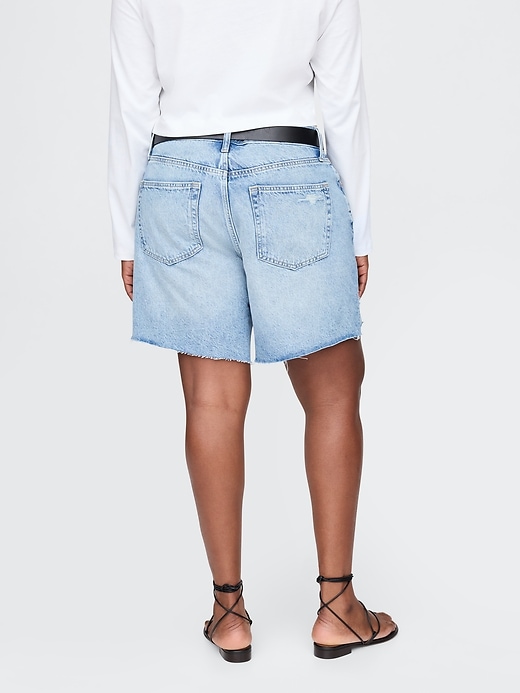 8 mid rise 90s loose denim bermuda shorts