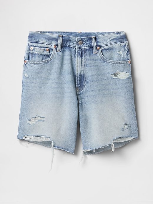 8 mid rise 90s loose denim bermuda shorts
