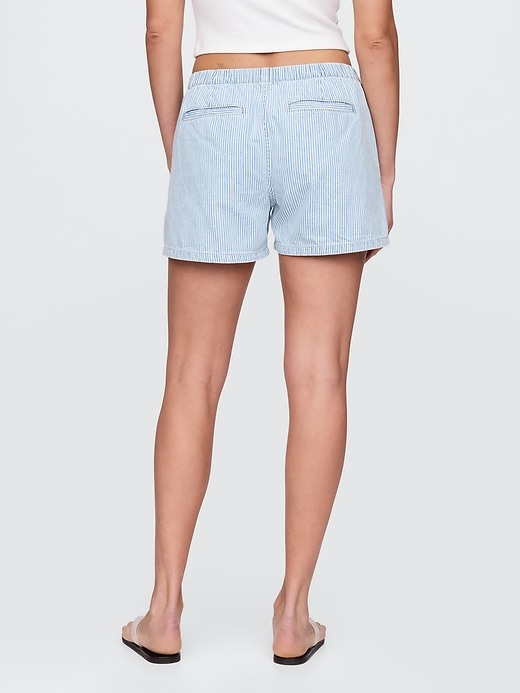 mid-rise easy denim boxer shorts