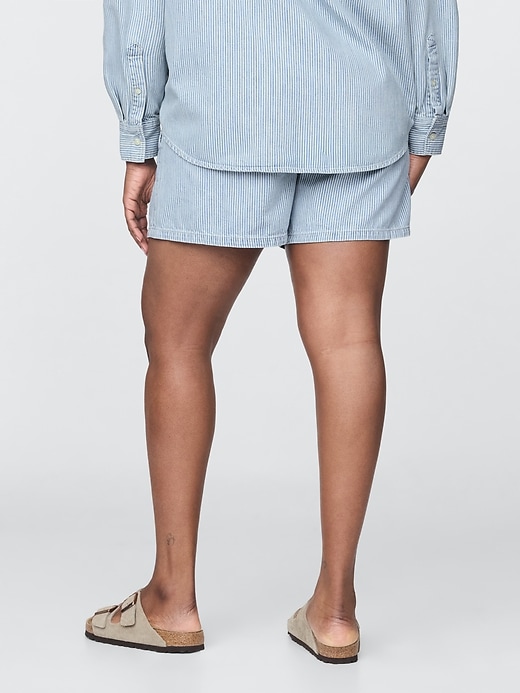 mid-rise easy denim boxer shorts