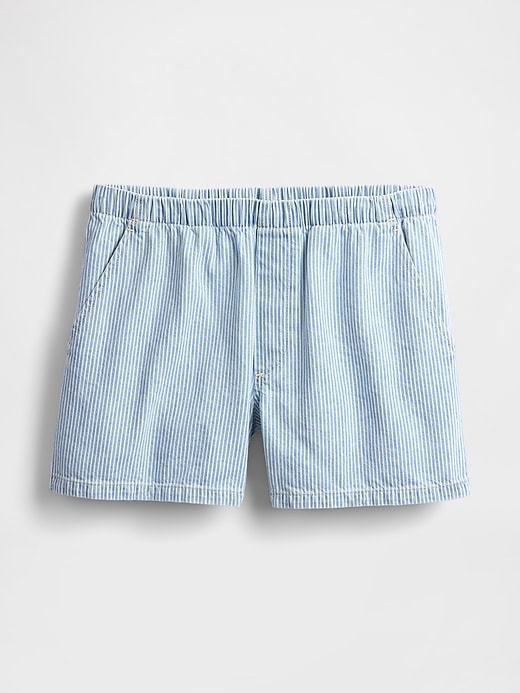 mid-rise easy denim boxer shorts