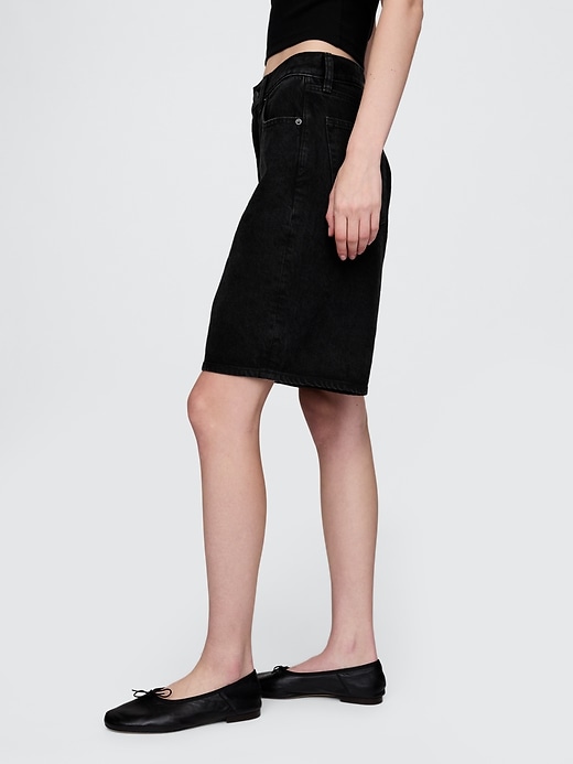 11 mid rise longline denim shorts