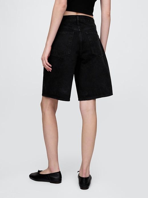 11 mid rise longline denim shorts