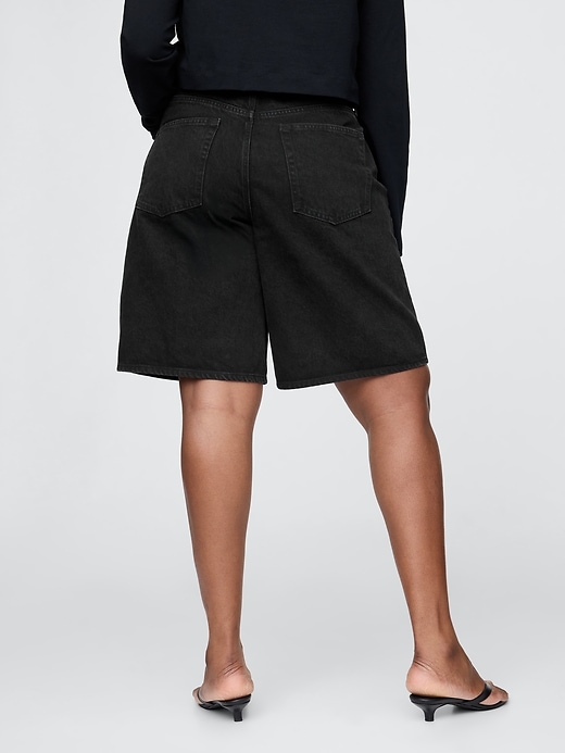 11 mid rise longline denim shorts