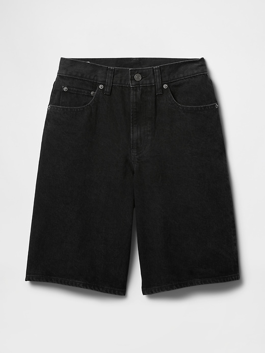 11 mid rise longline denim shorts