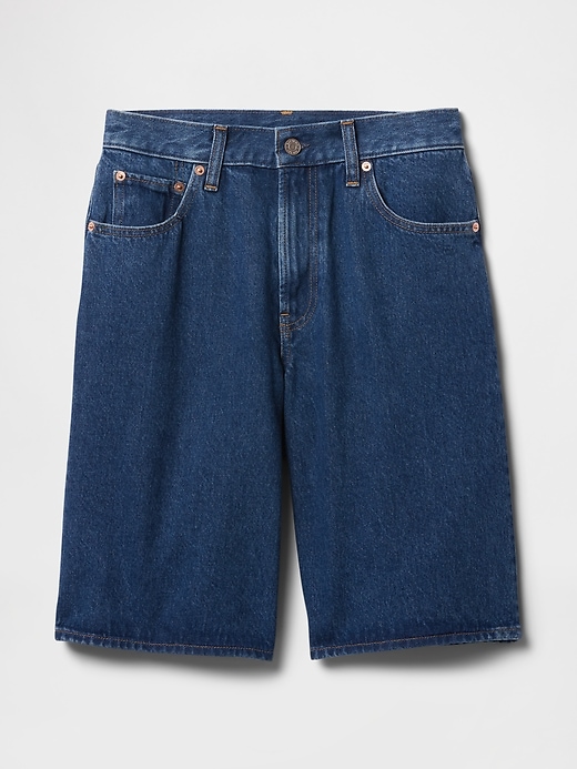 11 mid rise longline denim shorts